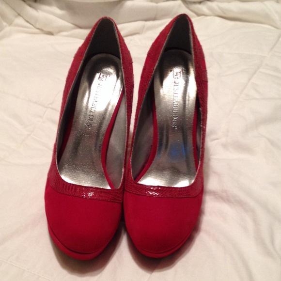 Red velvet shoes