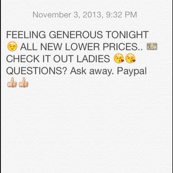LOWERED PRICES ON ALL ITEMS!