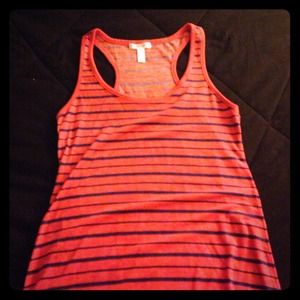 Orange and blue stripped maxi dress 💗