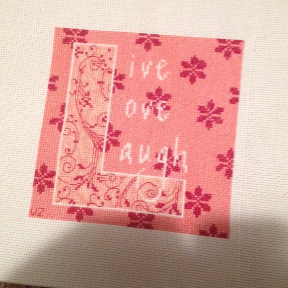 Live Laugh Laugh Counted crosstitch