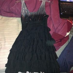 Black sequin dress