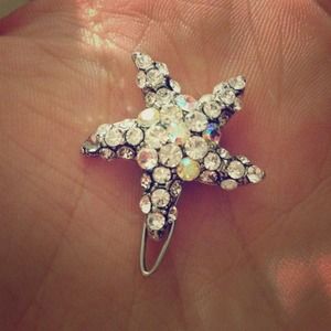 Starfish diamond clip