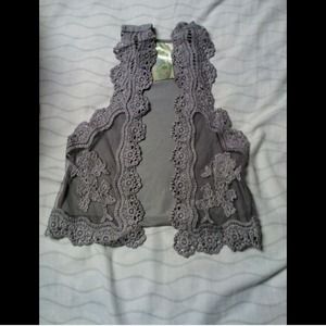 "Kyut" size small gray cardigan.