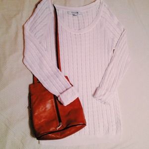 Oversized cable knit sweater