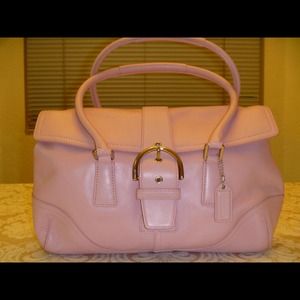 Coach light pink leather bag