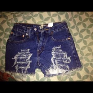 Levi Strauss girl high waisted shorts