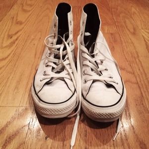 White/Black Hi-top Converse