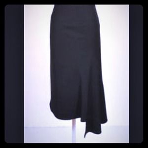 BCBG asymmetric hem black skirt