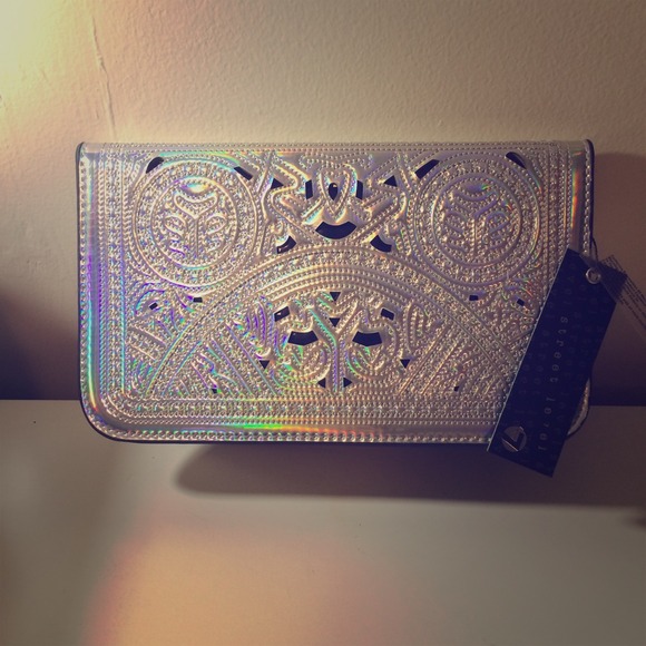 Nasty Gal Holographic Tribal Clutch