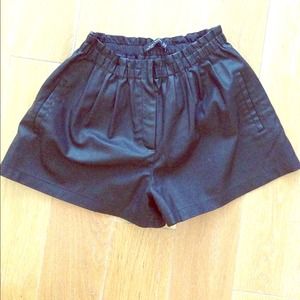 Zara Faux Leather Shorts SZ S