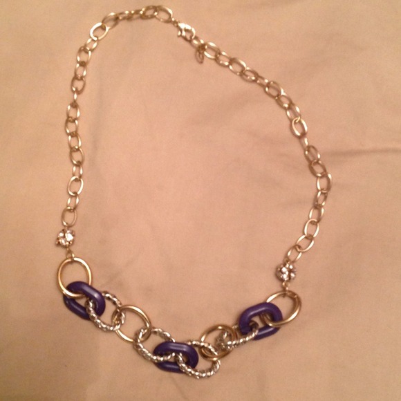 Gold and blue necklace
