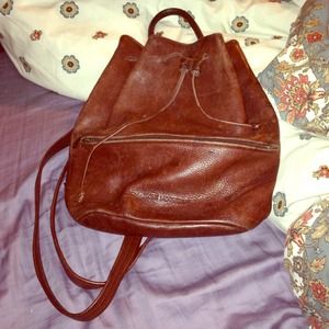 Leather backpack
