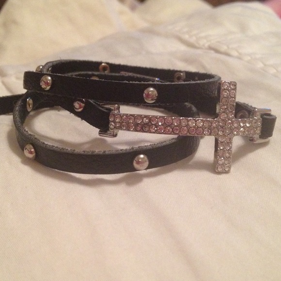 Black Cross Bracelet