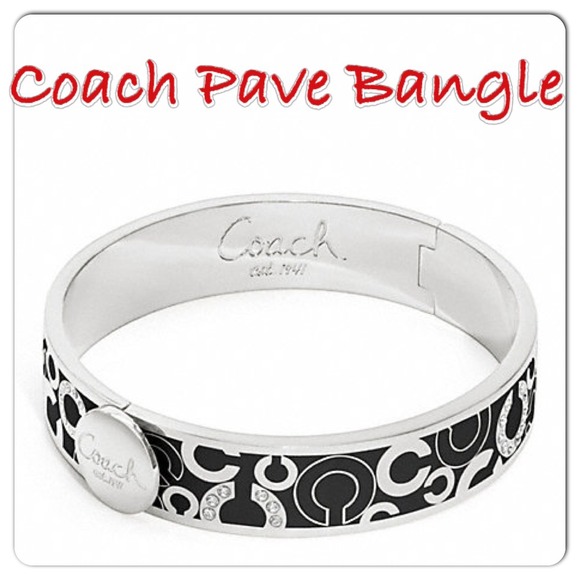 💔Sold on Ebay💔 Coach Black/Silver Bangle