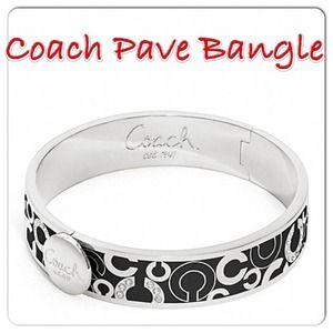 💔Sold on Ebay💔 Coach Black/Silver Bangle