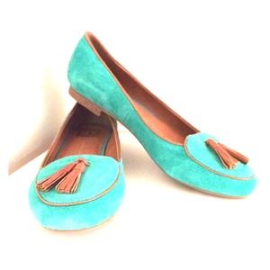 Dolce vita turquoise suede flats