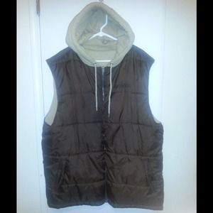 Brown men's thermal vest