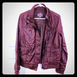 Burgundy Leather Jacket