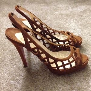 Christian Louboutin Brown Suede Heels