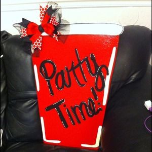 Large solo cup wooden door hanger
