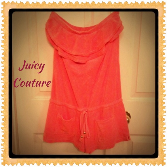 💘Juicy Couture Strapless Terry Romper