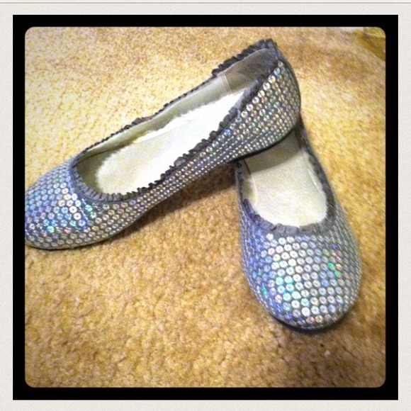 Shoes - **SALE** Sequined Flats (Blue)