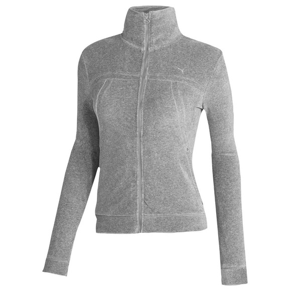 Gray Puma Velour Track Suit...jacket and pants NEW