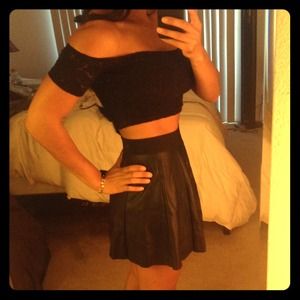 ❎TRADE❎  for  @roxylovecloset Black Pleather skirt