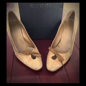 Gucci suede pumps JUST REDUCED!
