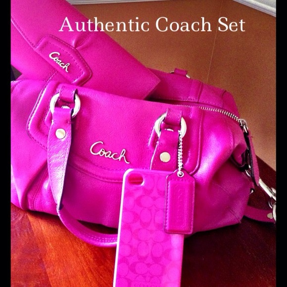 Authentic Coach Set - Pink Leather