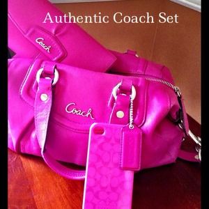 Authentic Coach Set - Pink Leather