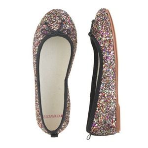 J. Crew Glitter Flats