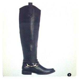 Fabulous tall black riding style boot!