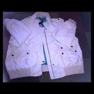 SOLD in a bundle Faux leather  winter white jacket