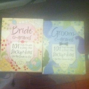 Bride & groom sticky notes!