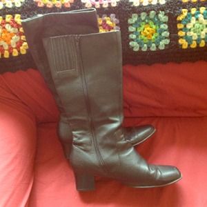 Black zip up boots