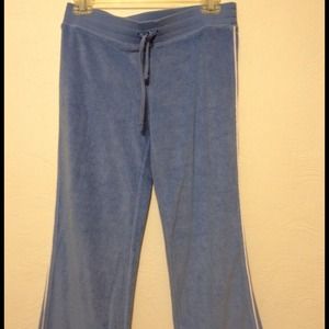 Express blue terry cloth cropped pants.  NWT