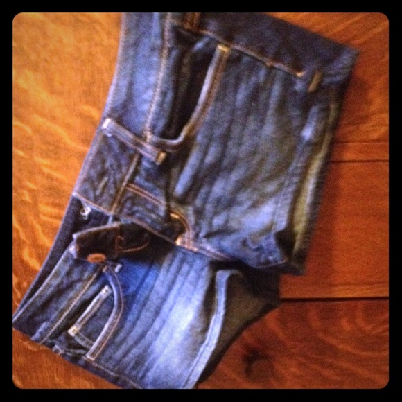 Jean shorts.