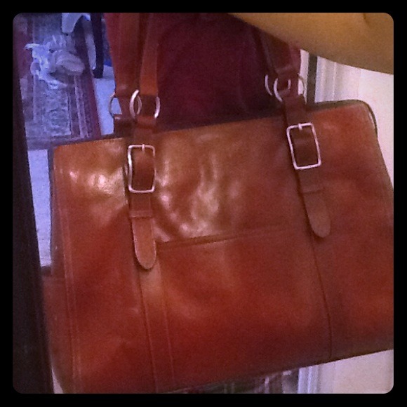 Sold!! Fossil Satchel Briefcase in brown Leather