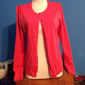 Pink Coral August Silk Long-Sleeved Cardigan
