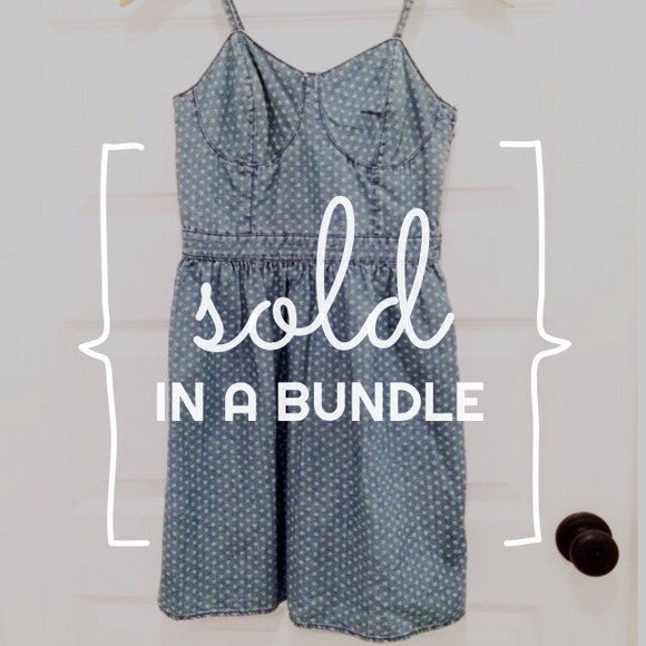 :: SOLD IN A BUNDLE :: Polka Dot Chambray Dress