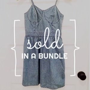:: SOLD IN A BUNDLE :: Polka Dot Chambray Dress