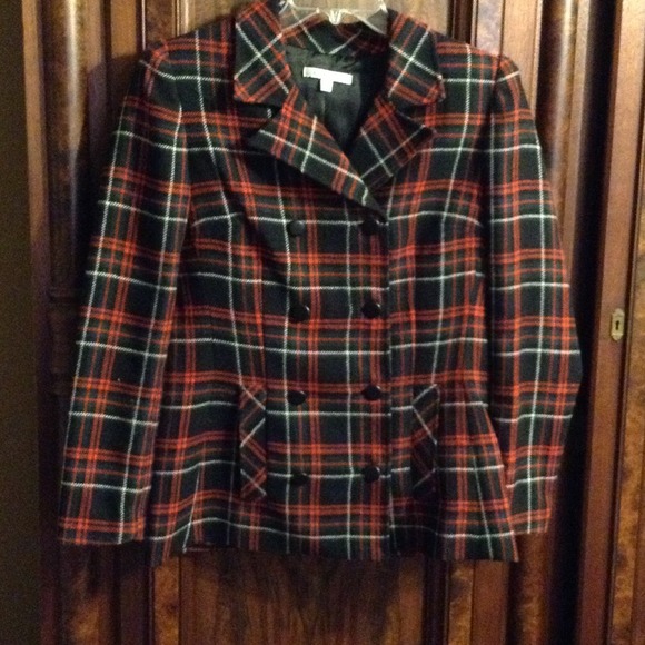CAbi black/red Glenn plaid jacket