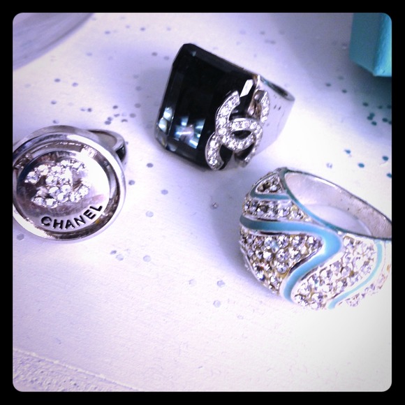 Three fashionable rings. Two Chanel & BEBE!