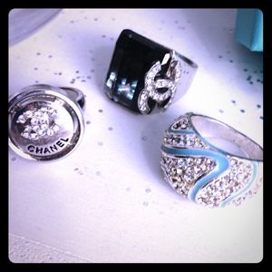 Three fashionable rings. Two Chanel & BEBE!