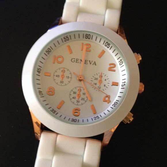 White and gold watch!