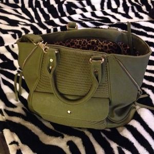 Olive green large size handbag