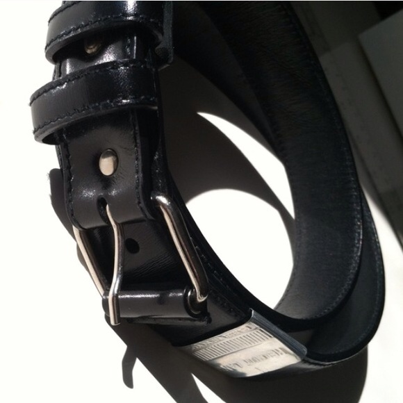 HELMUT LANG Black Leather Belt