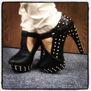 Sold***Studded platform heels