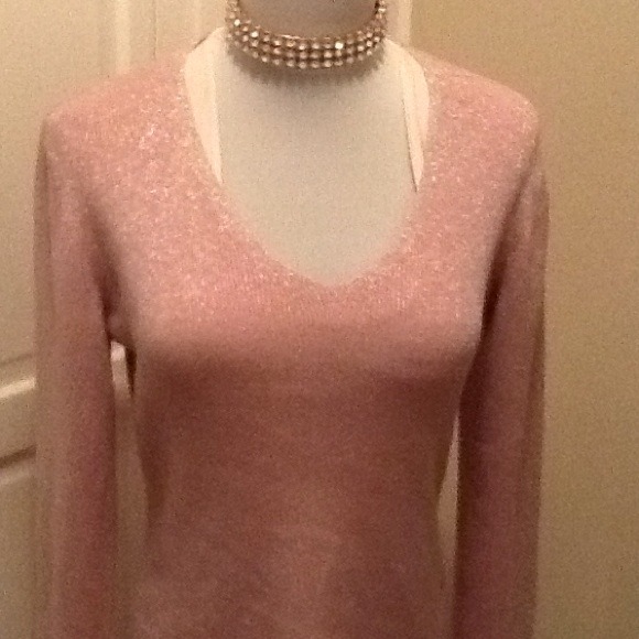 NEW YORK & COMPANY SOFT PINK V-NECK SWEATER 🍸🍸